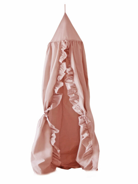 Baldachim – bawełniany baldachim z falbankami