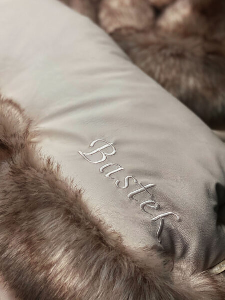 Mufka- ochraniacz rąk zimą - beżowy futerko beżowe PERSONALIZACJA