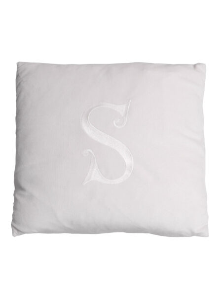 Poduszka dekoracyjna z wybraną literą - szary