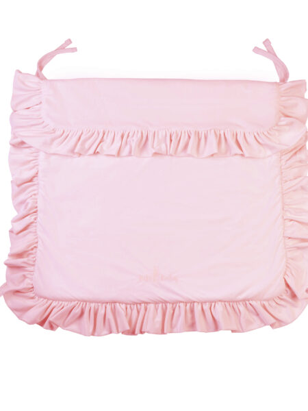 Kocyk do wózka ze ściągaczem - pudrowy róż