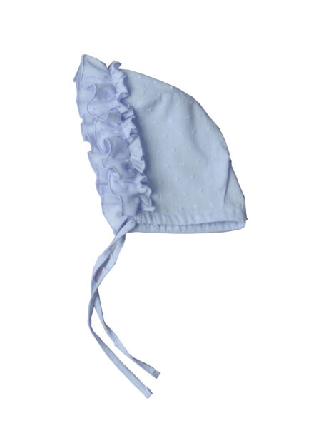 Czapeczka bawełniana z falbanką niebieska