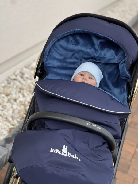 Śpiworek wiosenny - wodoodporny - granatowy