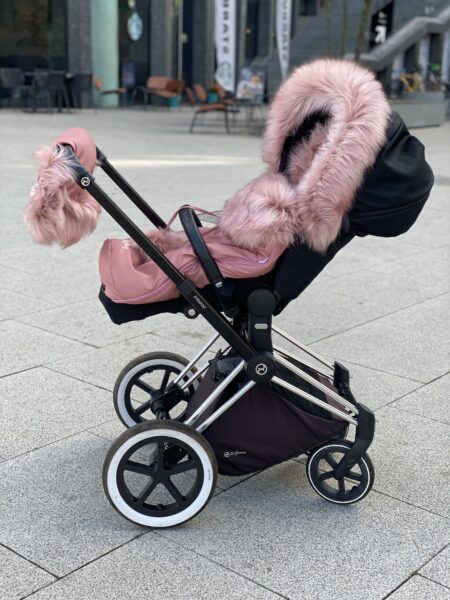 Futrzany kołnierz - futerko Powder Pink