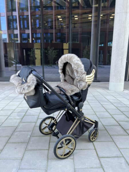 Śpiworek do wózka dziecięcego - Czarny + Bomba Royal