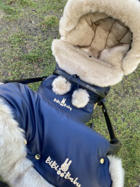 Śpiworek do wózka dziecięcego - Granatowy + Bomba Deluxe